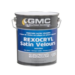 PEINTURE - VERNIS REXOCRYL BLANC  SATIN 4L - Peinture satinée acryli