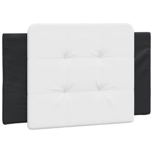 TÊTE DE LIT Coussin de tête de lit noir et blanc 90 cm similicuir A374841 DA007 - Dbaiyi-Ddis - Livraison Rapide