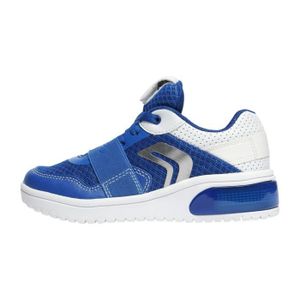 33 Geox xled sneaker junior boy con luci a led personalizzabili j927qb royal-white