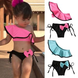 Maillots de bain tout-petits enfants filles 3 pièces imprimés maillot de  bain changeant de couleur filles