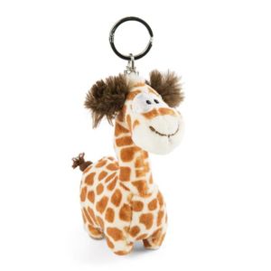1 PORTE CLES GIRAFE 7 X 3.5 CM SILICONE JAUNE MODE