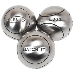 Boules de pétanque Match noire 0 73 mm - Obut - Sport