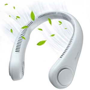 VENTILATEUR Ventilateur de cou portable - OUTAD - Ventilateur USB - 3 vitesses - Blanc