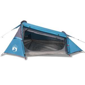 TENTE DE CAMPING KIT Tente de camping tunnel 2 personnes bleu imper