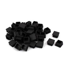 Lot de 2 embouts bouchons ailettes PVC pour tube diamètre 25 chromé brillant