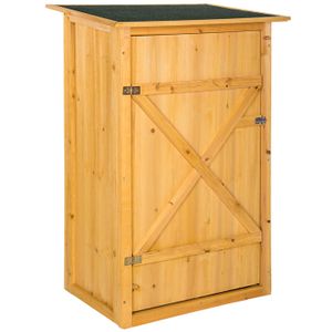 Tectake Armoire De Jardin Basse En Bois 98 Cm X 48 Cm X 95 Cm