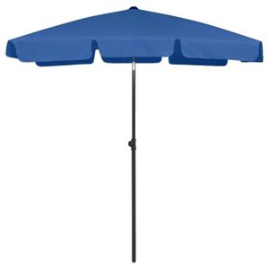 PARASOL ZJCHAO - Parasol de plage Bleu azuré 180x120 cm