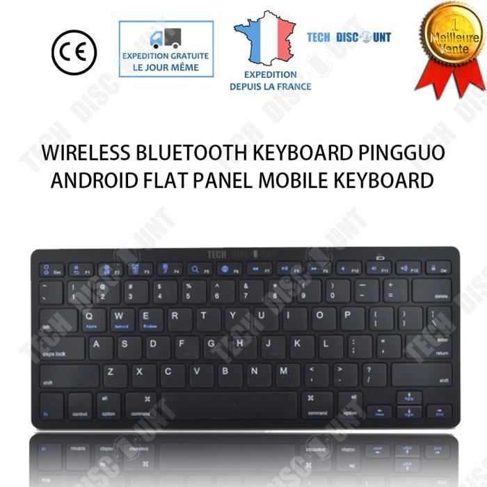 HURRISE Clavier Mini clavier Bluetooth sans fil étanche portable pliable  pour ordinateur portable / PC / téléphone (noir) - Cdiscount Informatique
