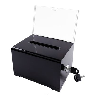 Boîte à Suggestions En Bois Vintage – Urne De Mariage Avec Tableau Noir, Clé Et Montage Mural
