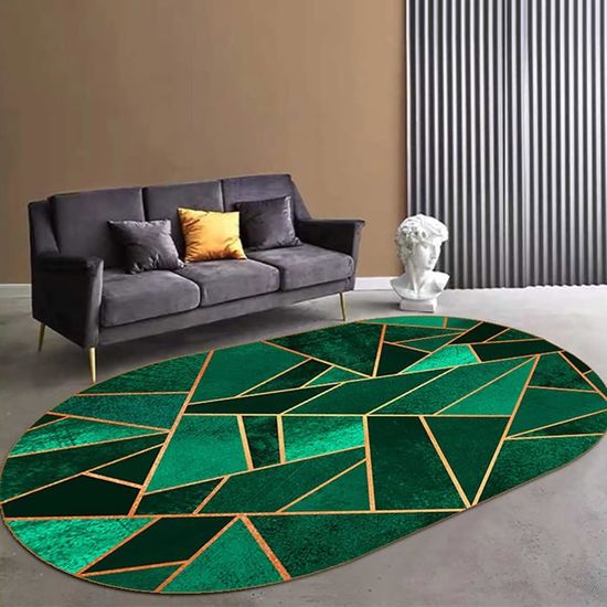 Générique Tapis Salon Marbre Violet et Or 160x230 cm, Tapis Motif Art