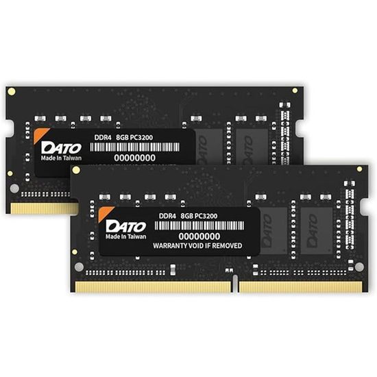 GIGASTONE 16Go Kit (2x8Go) DDR4 2666MHz SODIMM Mémoire RAM Portable PC4-21300