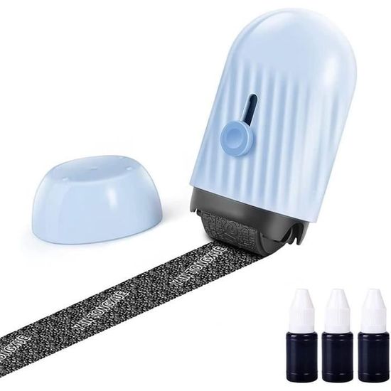 Tampon Efface-adresses Pour Confidentialité - Rouleau Avec Motif De Protection, Pour Masquer Informations Sensibles Sur Documents - Prévention Vol Identité - 4