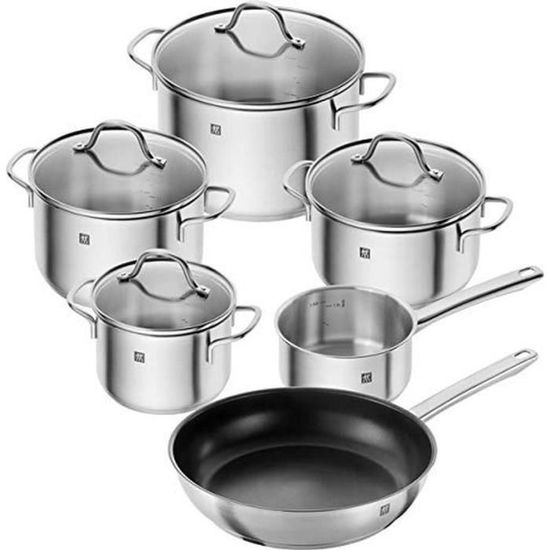 Batterie De Cuisine ZWILLING Passion - 5 Pièces Inox 18/10 - Compatible Induction
