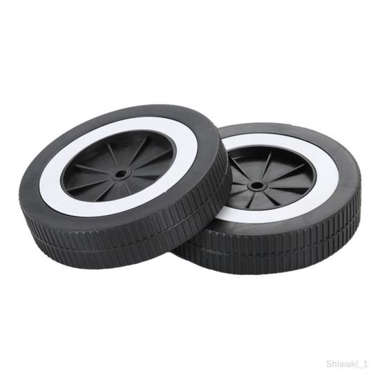 Roues De Barbecue 7 Pouces (noir) - Lot De 2, Directionnelles, En Plastique Résistant