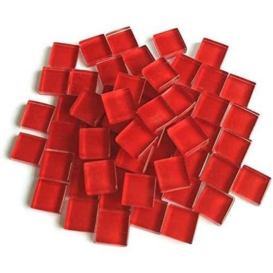 Belle Vous Tesselles en Verre Colorées de 4 Formes (525 pièces) - Carreaux de Mosaique Diamants, Rectangles et Triangles - Assortiment de Vitraux pour les Loisirs Créatifs et la Décoration