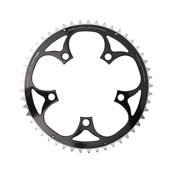 Plateau 52 dents route diamètre 110 extérieur noir (comp. Shimano