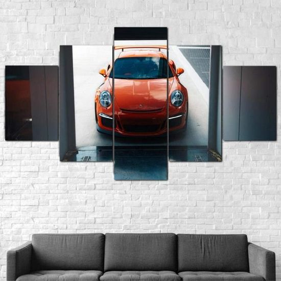 Impression de voiture de sport Porsche 911R sur toile pour décoration murale 76,2 x 40,6 cm