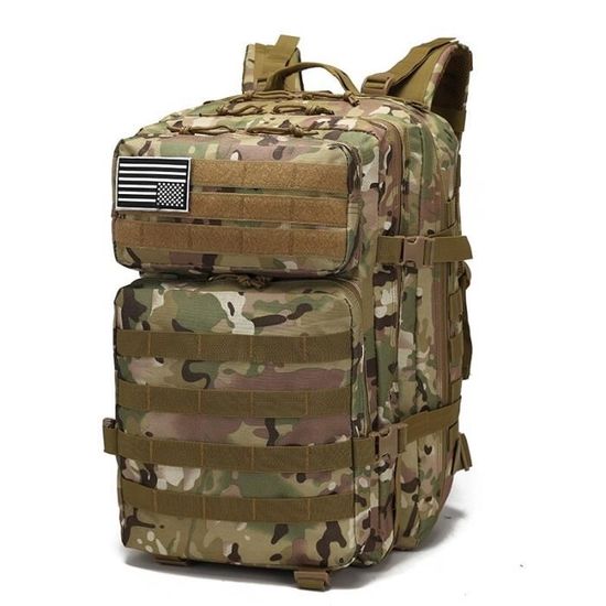 Sac à Dos Tactique Huntvp 40L – Nylon 1000D Imperméable – Système MOLLE – Pour Randonnée, Chasse, Camping, Trekking – Ordinateur 14’’