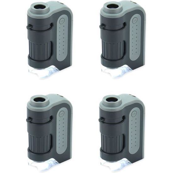 Carson MicroBrite Plus MM-300 – Microscope De Poche LED 60-120x Portable – Idéal Enfants & Études STEM