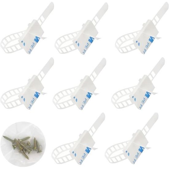 Lot De 100 Supports Adhésifs Pour Attaches Câbles - Bases Autocollantes + Colliers Nylon 150mm