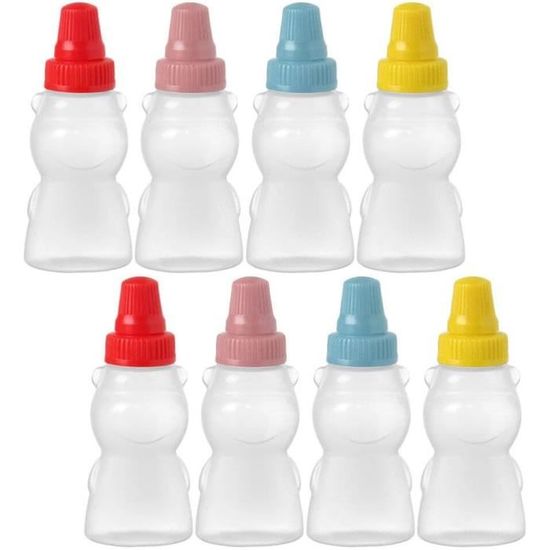 24 Pièces Mini Bouteille De Ketchup,Mini Bouteille à Presser