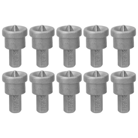 Lot De 10 Embouts PH2 Silverline Avec Butée - Pour Vis à Placo, Neufs