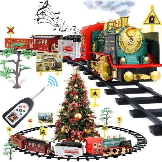 Train électrique JONRRYIN 84 Pièces Circuit Train électrique Enfant JONRRYIN - 84 Pièces Avec Sons Et Lumières, Jeu éducatif Hot Wheels Circuit