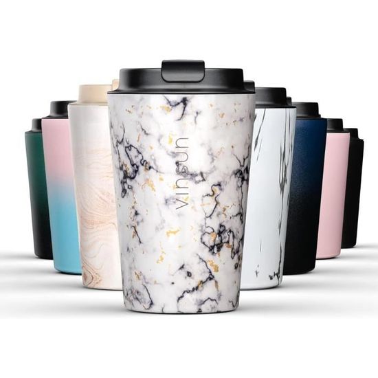 Tasse Isotherme KollyKolla 600ml - Acier Inoxydable Double Isolation - Sans BPA - Parfaite Pour Café, Thé, Randonnée, Bureau - Couvercle Étanche