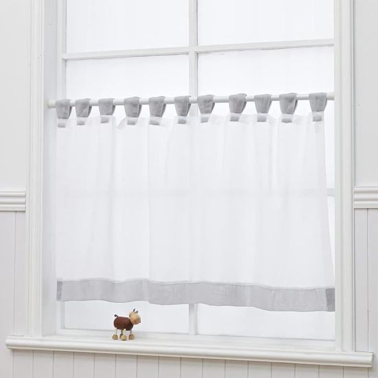 Rideau Brise-vue Déco Léger Rideau Brise-bise Devola En Voile Transparent - 45 X 120 Cm, Blanc, Passants, Pour Fenêtre Cuisine Rideau Brise-vue Déco Léger Rideau Brise-bise Devola En Voile Transparent - 45 X 120 Cm, Blanc, Passants, Pour Fenêtre Cuisine