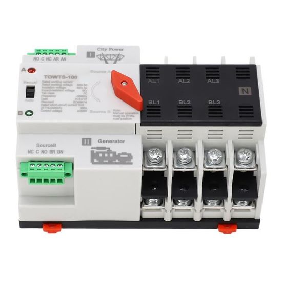 Commutateur De Transfert Automatique 4P 63A - Double Alimentation électricité/onduleur - Pour Maison Ou Camping-car