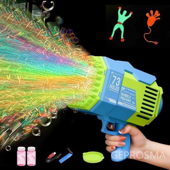 Pistolet à Bulles Automatique FORMIZON – 69 Trous, LED, Rechargeable, Avec 2 Bouteilles De Savon