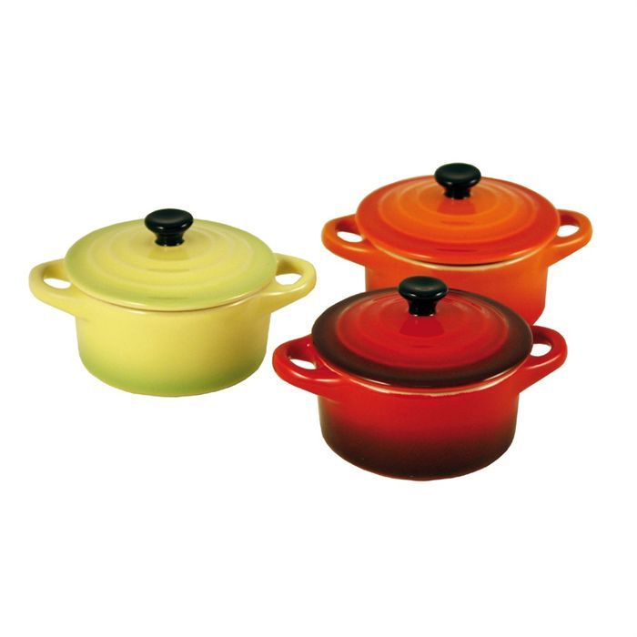 LOT 6 MINI COCOTTES CERAMIQUE