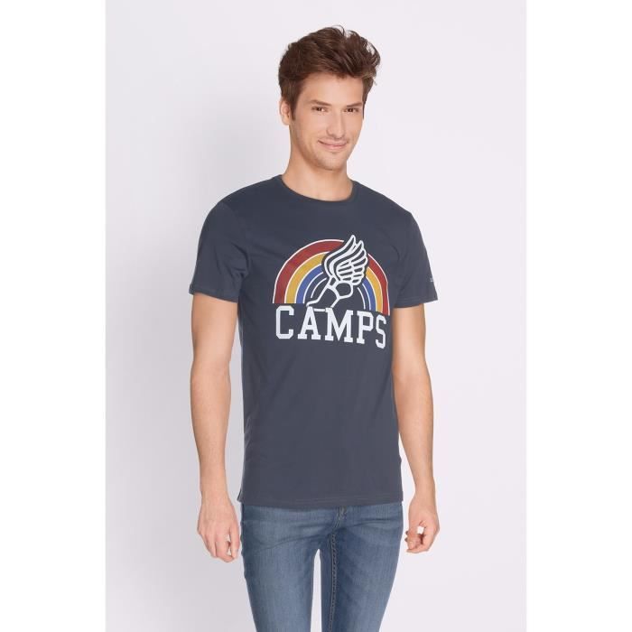 CAMPS T-shirt Manches Courtes - Homme - Bleu