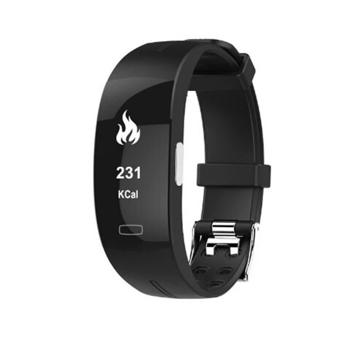 Montre connectée,Bracelet intelligent Teamyo Bracelet de suivi de forme physique ECG + PPG moniteur d'activité - Type Black