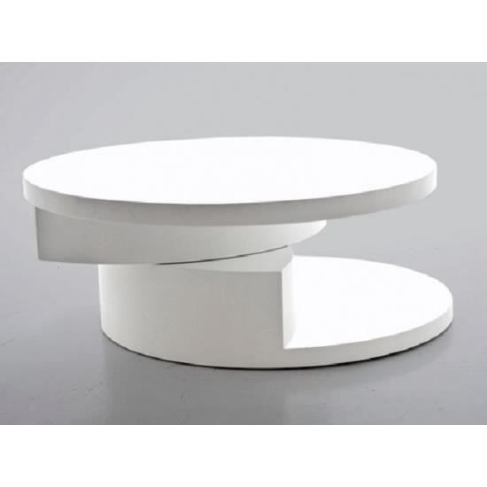 Table basse Moderne et Design KERBY Laqué Blanc
