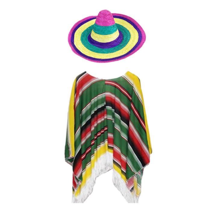1 ensemble de chapeau et de vêtements décoratif beau mexique Hawaii de paille pour enfants adultes femmes TONDEUSE POUR ANIMAL