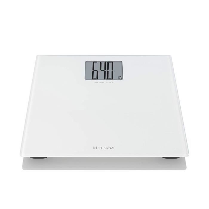 Medisana PS 470 XL Pèse Personne Électronique, En Verre De Sécurité Trempé, surface en verre, 250 kg, Balance Numérique pour Sall