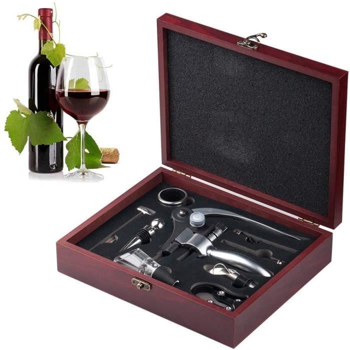 COFFRET CADEAU VIN K.LSX Ouvre Bouteille, Coffret Cadeau Accessoires à Vin, Tire-Bouchon Ouvre-Bouteille De Vin Rouge ave745