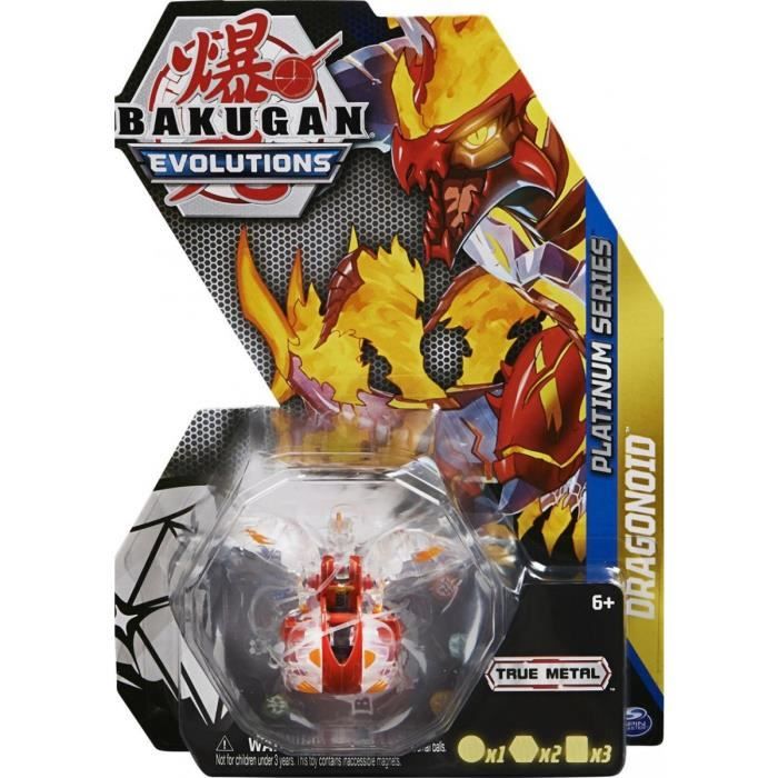 Coffret Bakugan Pack Evolutions Dragonoid Boule Transparente et Rouge Figurine Platinum Serie 4 Jouet Garcon
