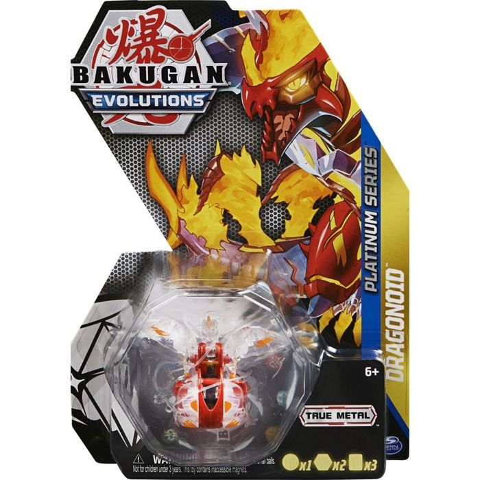 Coffret Bakugan Pack Evolutions Dragonoid Boule Transparente et Rouge Figurine Platinum Serie 4 Jouet Garcon