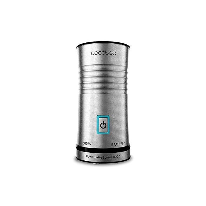 Cecotec Mousseur à lait Power Latte Spume 4000. Capacité de 240 ml, pour tout Type de Lait, Fonction Réchauffer , Base 360 ºC, 500 W