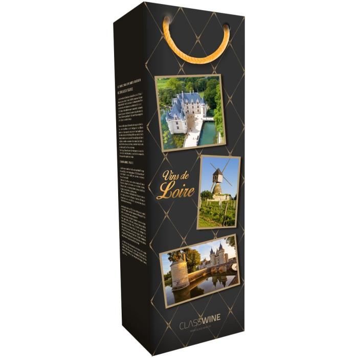 CLASSWINE Pochette pour 1 bouteille vin de Loire Pêle mêle