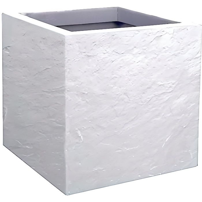 EDA - Pot carré Volcania Up - Blanc cérusé - 21L