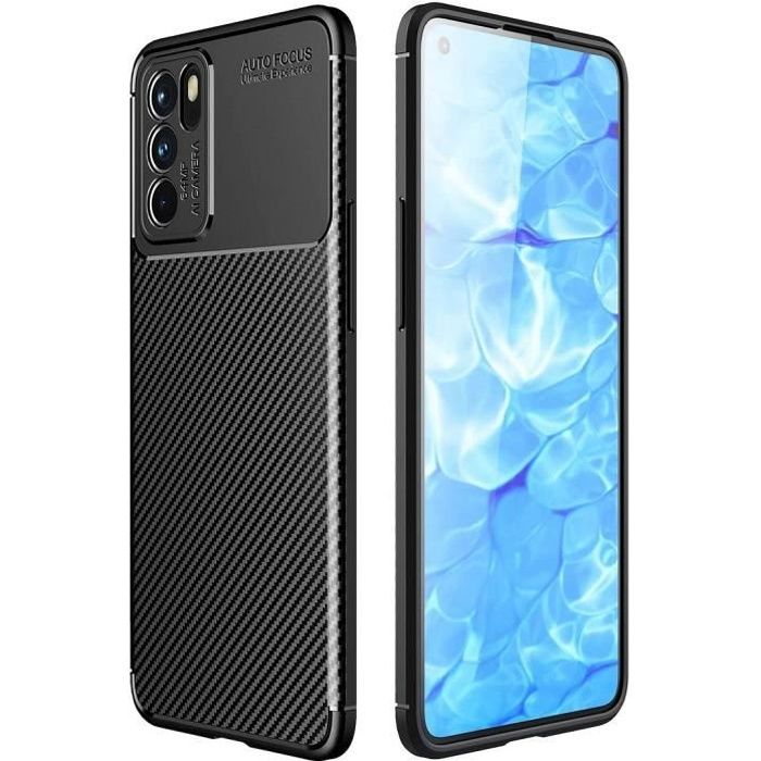 Coque OPPO Reno 6 (6,43-) Haute Résistance Motif Traits Acier Protection noir
