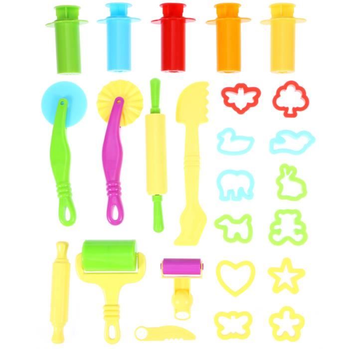 20pcs Smart Dough Tools Kit with 5pcs Extruder (Random Color) JEU DE PATE A MODELER