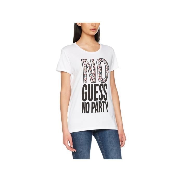 Guess T-Shirt Femme No Party Blanc