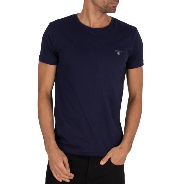 Gant Pour des hommes T-shirt slim original, Bleu