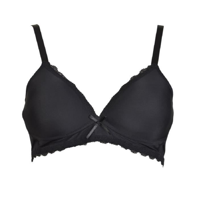 Soutien gorge noir 90A lingerie femme petite taille poitrine menue