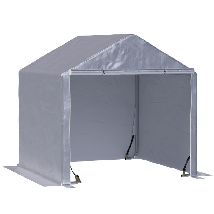 Abri de jardin rangement extérieur en PE résistant aux UV gris dim. 2L x 2l x 2H m 200x200x200cm Gris