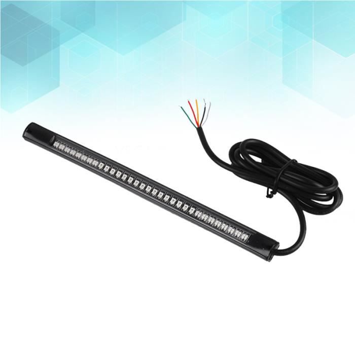 2 PCS Moto 48 LED Frein Clignotants Lumière Flexible Bande Lampe Barre De Voiture Hors route Plaque D'immatriculation Feu Arrière